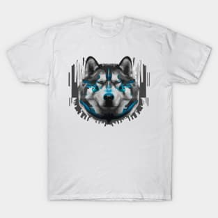 Malamute Futuristic Geometric Artwork T-Shirt